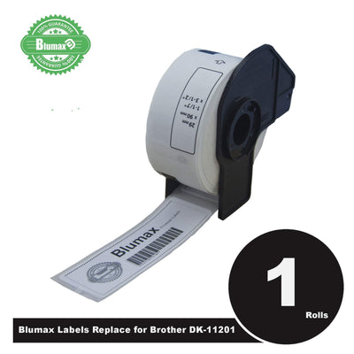 5 Rolls + 1 Roll with Holder Blumax Alternative Standard Address White Labels for Brother DK-11201 29mm x 90mm 400L Payday Deals