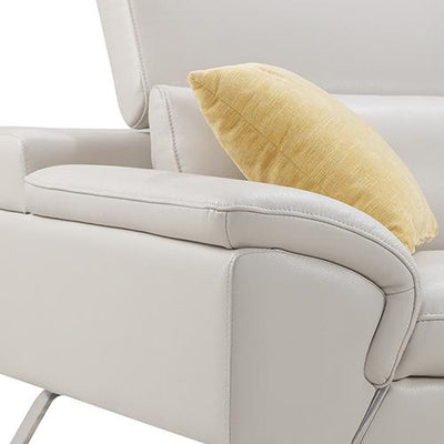 5 Seater Lounge Cream Colour Leatherette Corner Sofa Couch with Chaise Payday Deals