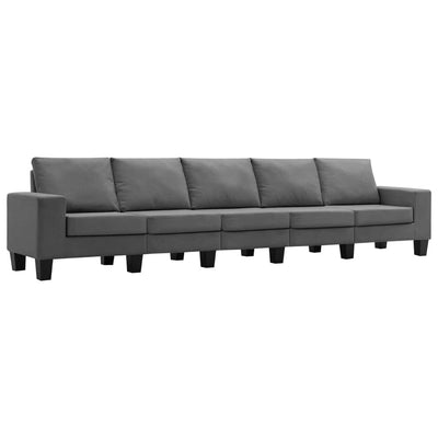 5-Seater Sofa Dark Grey Fabric Payday Deals