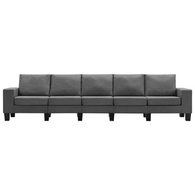 5-Seater Sofa Dark Grey Fabric Payday Deals