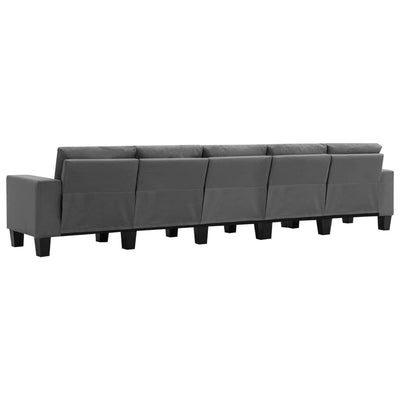 5-Seater Sofa Dark Grey Fabric Payday Deals