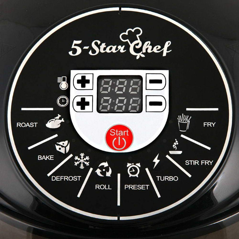 5 Star Chef 10L 8 Function Convection Oven Cooker Air Fryer- Black
