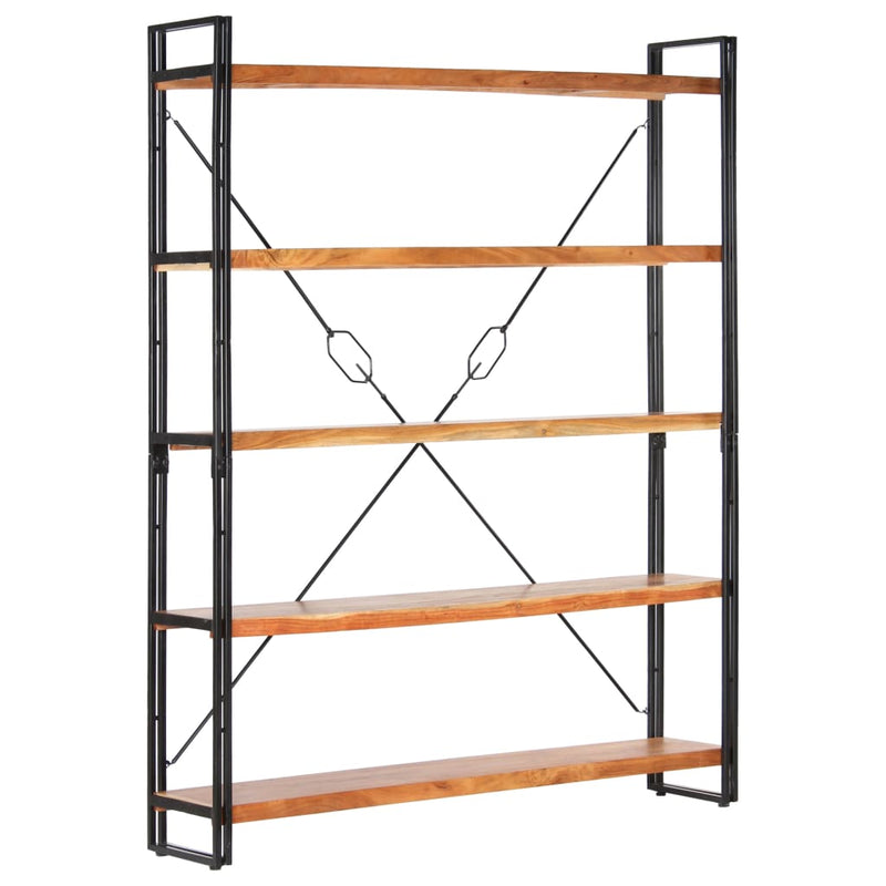 5-Tier Bookcase 140x30x180 cm Solid Acacia Wood Payday Deals