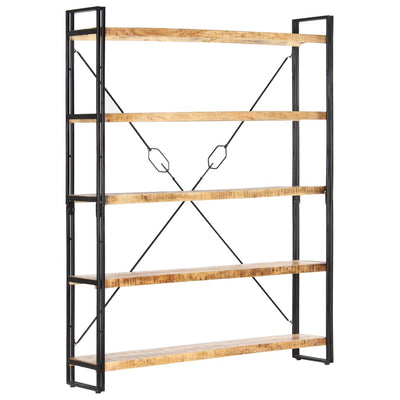 5-Tier Bookcase 140x30x180 cm Solid Mango Wood Payday Deals