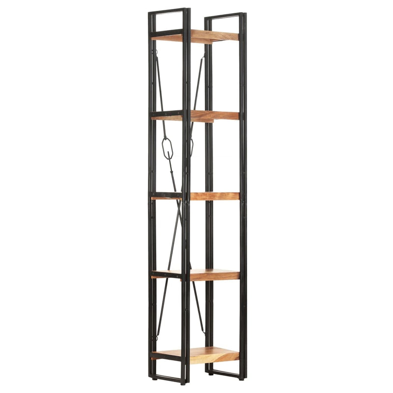 5-Tier Bookcase 40x30x180 cm Solid Acacia Wood Payday Deals