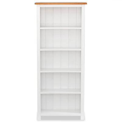 5-Tier Bookcase 60x22.5x140 cm Solid Oak Wood Payday Deals