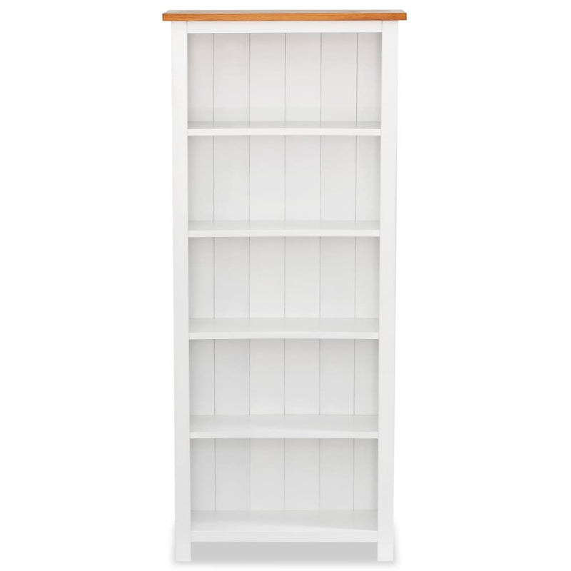 5-Tier Bookcase 60x22.5x140 cm Solid Oak Wood Payday Deals