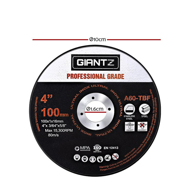 Giantz 50 x 4" Cutting Disc 100mm Metal Cut Off Wheel Angle Grinder Thin Steel Payday Deals
