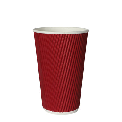 500 Pcs 16oz Disposable Takeaway Coffee Paper Cups Triple Wall Take Away w Lids Payday Deals