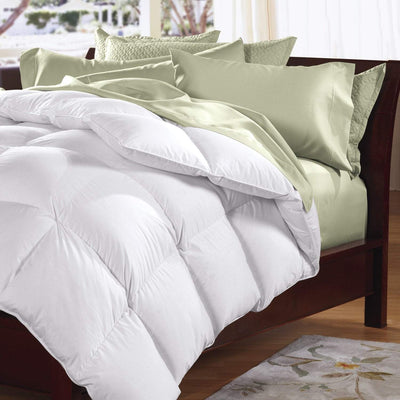 500GSM Soft Goose Feather Down Quilt Duvet Doona 95% Feather 5% Down All-Seasons Double White Payday Deals