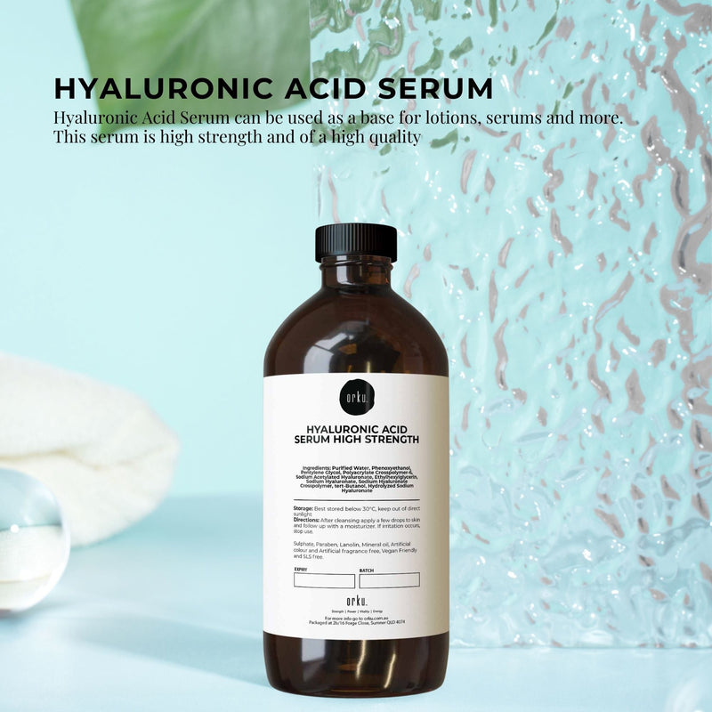 500ml Hyaluronic Acid Serum - High Strength Bulk Cosmetic Face Skin Care Payday Deals