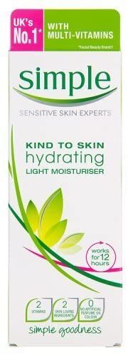 Simple 125ml Sensitive Skin Experts Hypoallergenic Hydrating Light Moisturiser 