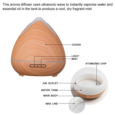PureSpa Ultrasonic Diffuser  - Light Wood - Payday Deals