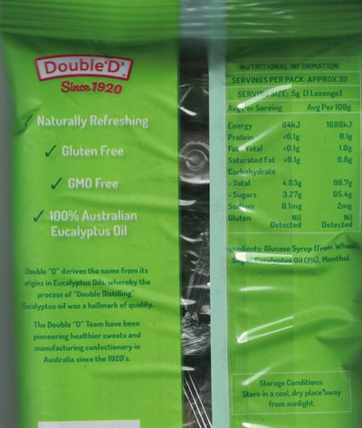 Double D Eucalyptus Drops with Soothing Menthol 150g