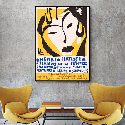 50cmx70cm Henri Matisse Black Frame Canvas Wall Art Payday Deals