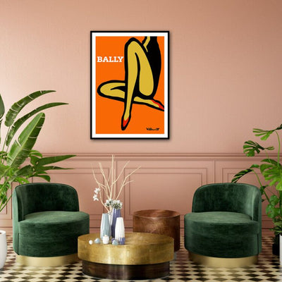 50cmx70cm Orange Legs Black Frame Canvas Wall Art Payday Deals