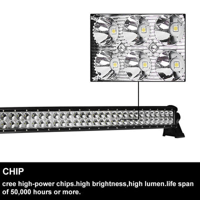 50inch Cree Curved LED Light Bar Spot Beam Work Driving 4WD Truck SUV 52inch Payday Deals