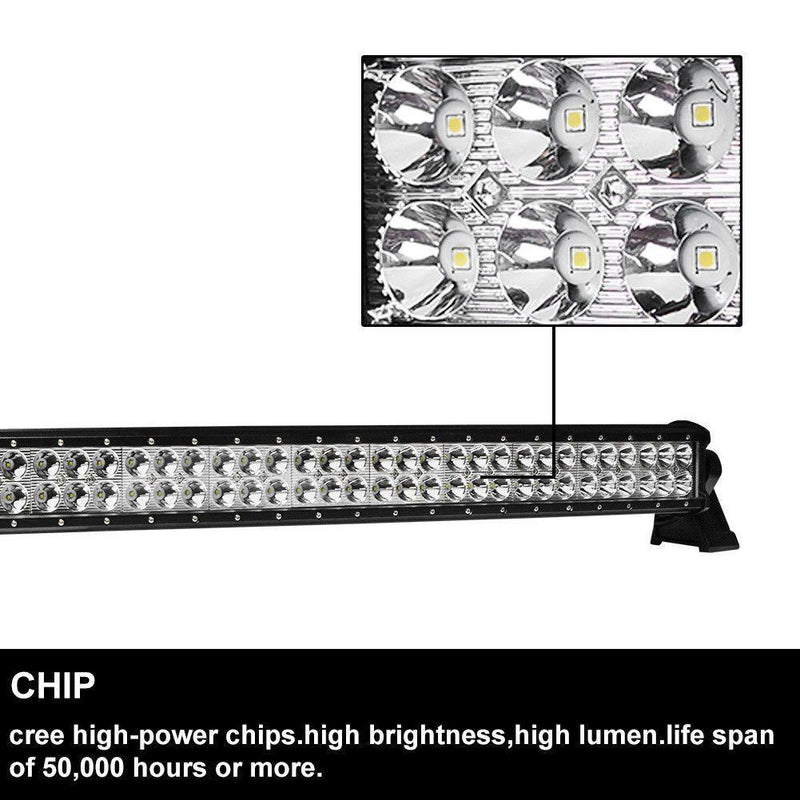 50inch Cree Curved LED Light Bar Spot Beam Work Driving 4WD Truck SUV 52inch Payday Deals