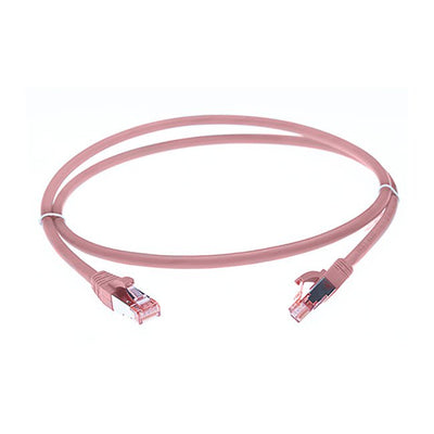 50m Cat 6A S/FTP LSZH Ethernet Network Cable. Pink