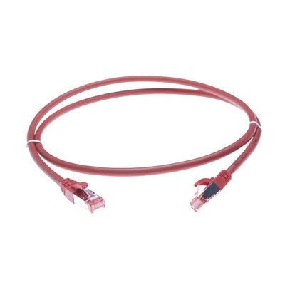 50m Cat 6A S/FTP LSZH Ethernet Network Cable. Red