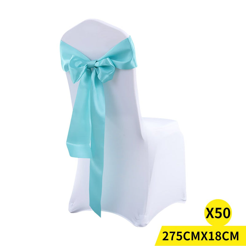 50x Satin Chair Sashes Cloth Cover Wedding Party Event Decoration Table Runner Payday Deals