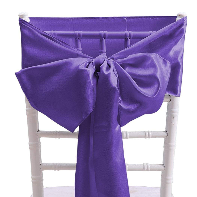 50x Satin Chair Sashes Cloth Cover Wedding Party Event Decoration Table Runner Payday Deals