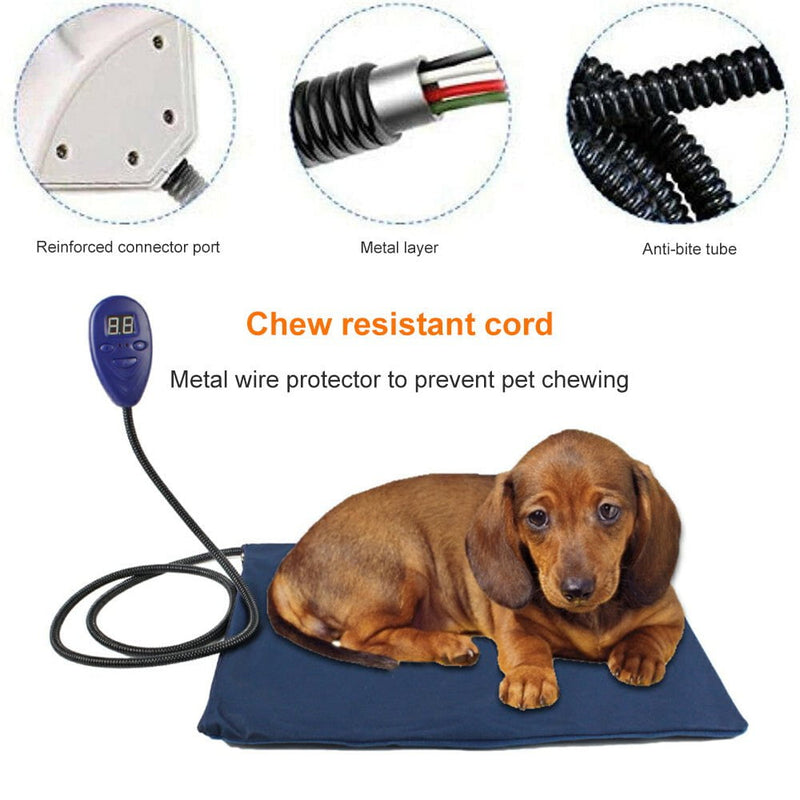 50x50cm Pet Waterproof Electric Heating Pad Dog Cat Heated Warm Pad Thermal Protection Payday Deals