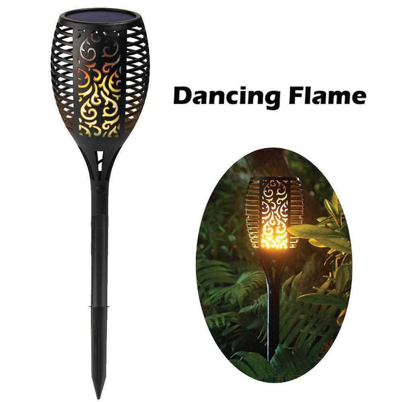 51 LED Bulbs Torch Solar Garden Outdoor Flame Dancing Flickering Light Auto Lamp Payday Deals