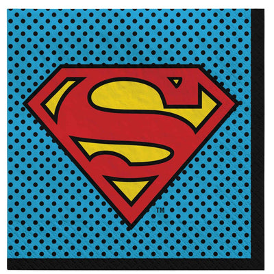 Superman Justice League Heroes Unite Lunch Napkins 16 Pack