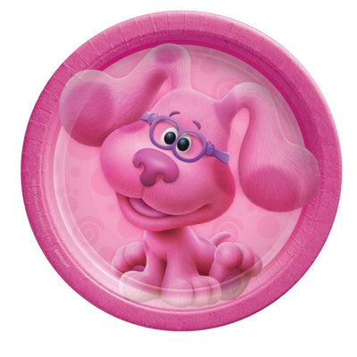 Blues Clues Dog Magenta Paper Lunch Dessert Cake Plates 8 Pack
