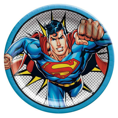 Justice League Heroes Unite Superman Paper Dinner Plates 8 Pack