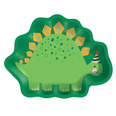 Dinosaur Dino-Mite Party Shaped Paper Plates 8 Pack
