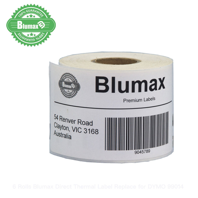 24 Rolls Pack Blumax Alternative Shipping/Name Badge White Labels for Dymo 