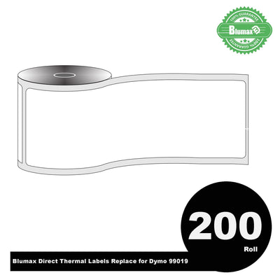 200 Roll Roll Pack Blumax Alternative White Labels for Dymo #99019 59mm x 190mm 110L - Payday Deals