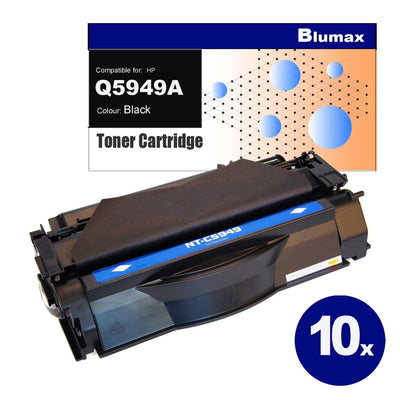 10 Pack Blumax Alternative for HP Q5949A Black Toner Cartridges