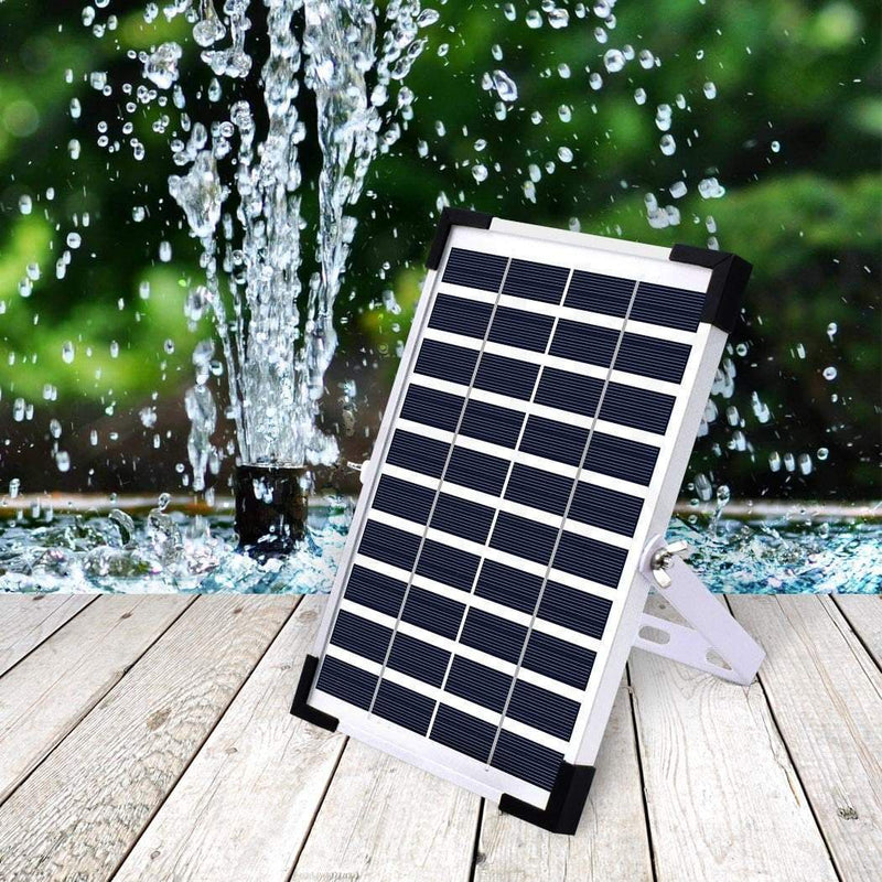 5W 380L/H Solar Powered Fountain Outdoor Fountains Submersible Water Pump Pond Payday Deals