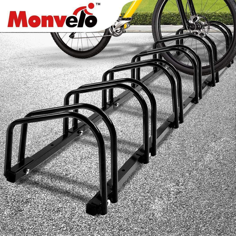 6-Bikes Stand Bicycle Bike Rack Floor Parking Instant Storage Cycling Portable Payday Deals