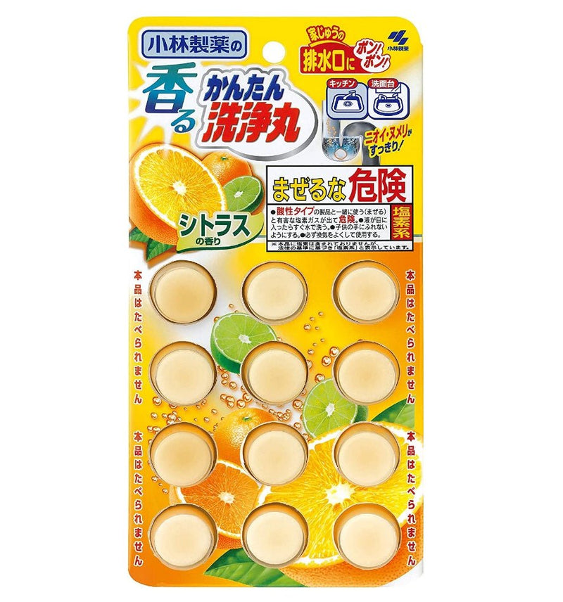 [6-PACK] KOBAYASHI Japan Drain Cleaning Tablet 12 tablets, Citrus Scent Payday Deals