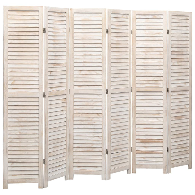 6-Panel Room Divider 210x165 cm Wood Payday Deals