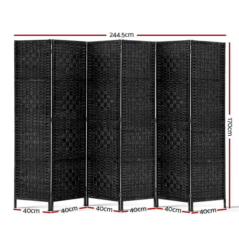 Artiss 6 Panel Room Divider - Black Payday Deals