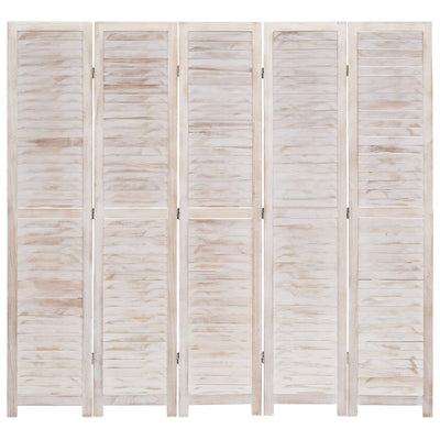 6-Panel Room Divider White 210x165 cm Wood Payday Deals
