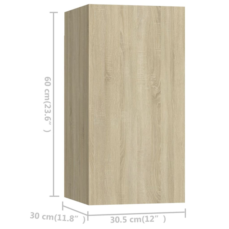 6 Piece TV Cabinet Set Sonoma Oak Engineered Wood Payday Deals
