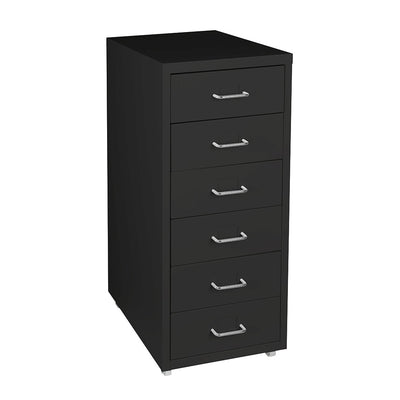 6 Tiers Steel Orgainer Metal File Cabinet With Drawers Office Furniture Black Payday Deals