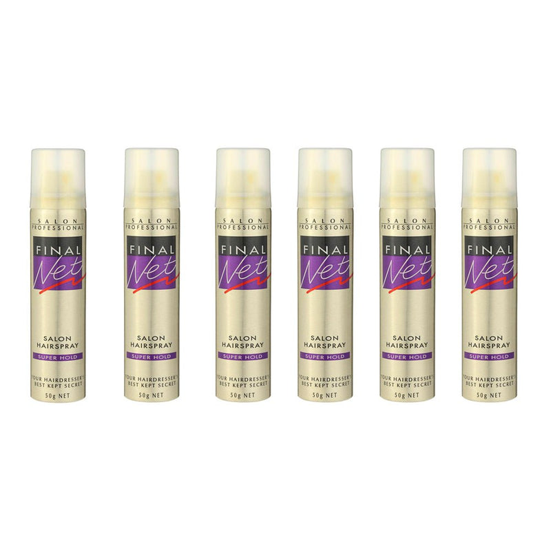 6 x Final Net Hairspray Super Hold 50g Hair Styling Payday Deals