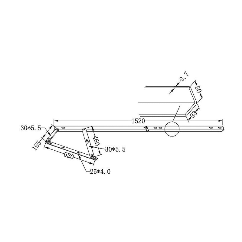 60" Bed Lift Hydraulic Mechanisms Kits For Space Saving Bed or Sofa Bed Payday Deals