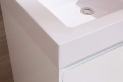600mm Wall Hung Bathroom Vanity Unit With Polyurethane Finish, Artificial Stone Basin - Della Francesca