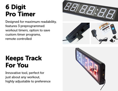 6 Digit Digital Timer Interval Fitness Clock - Payday Deals