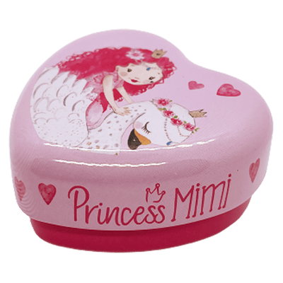 Princess Mimi Small Heartshape Tooth Fairy Tin Pink Duck