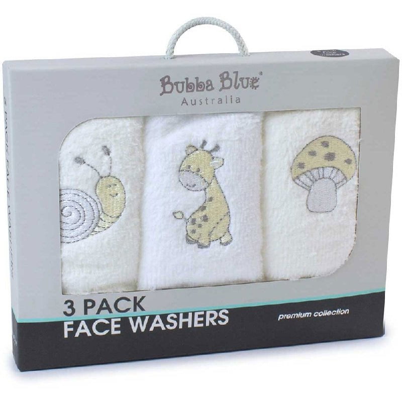 Bubba Blue Face Washers 3 Pack