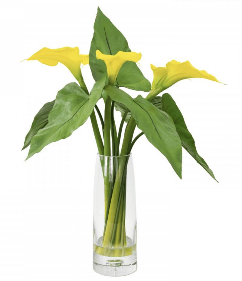 60cm Calla Lily Arrangement in Glass Vase Artificial Plant Flower Tree Fake Payday Deals